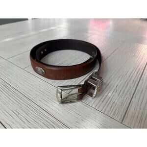 Silverwood- Men's Italian Genuine‎ leather Designer Golf Dress Belt. Size 40